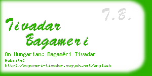 tivadar bagameri business card