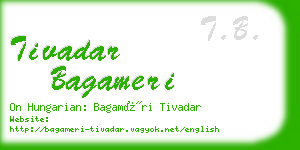 tivadar bagameri business card